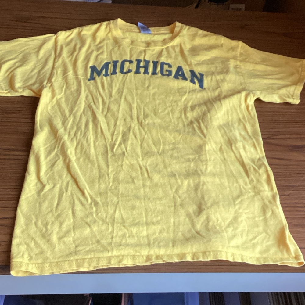 Gildan Yellow Michigan Tee